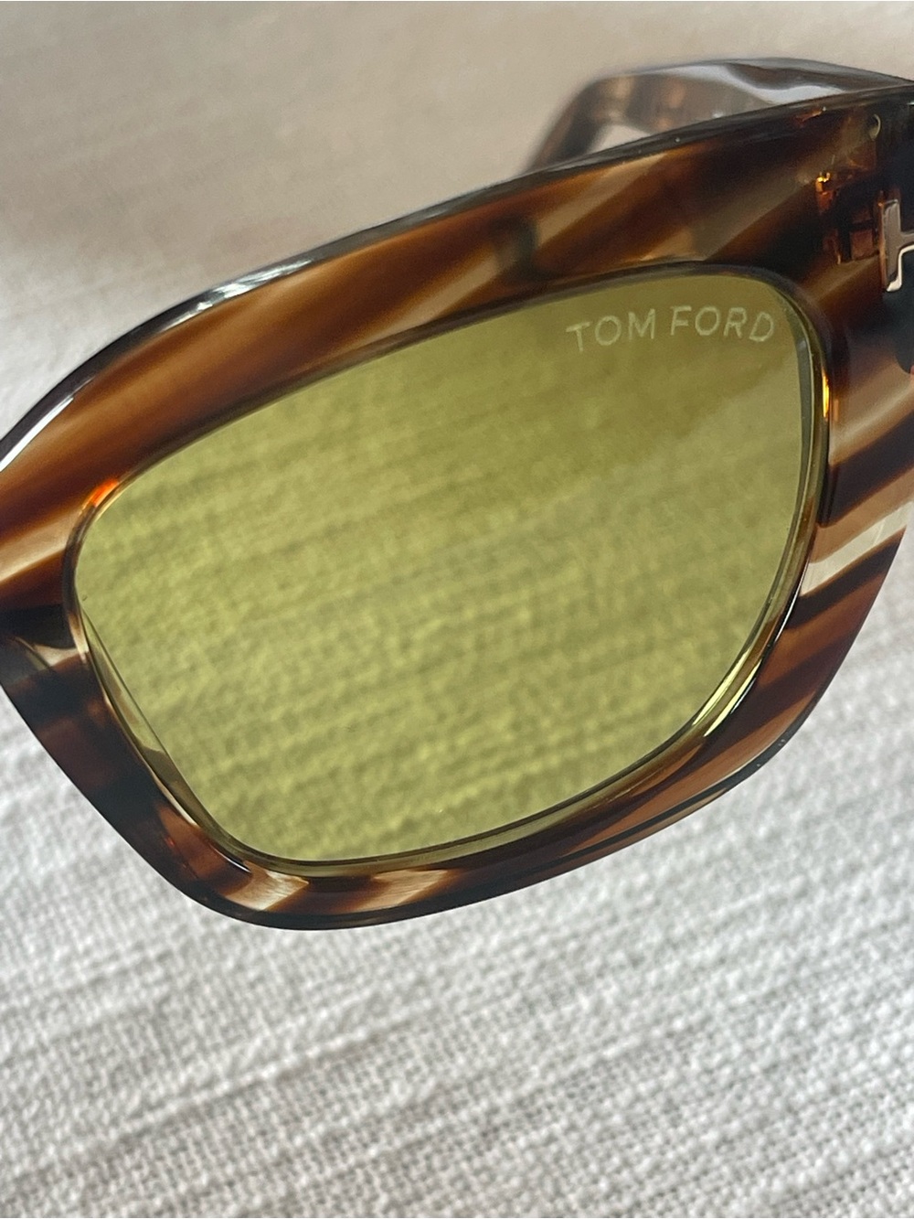 NIB TOM FORD ATHENA TF 1190 53E CAT EYE STRIPED TORTOISESHELL LUXURY SUNGLASSES - Picture 11 of 17
